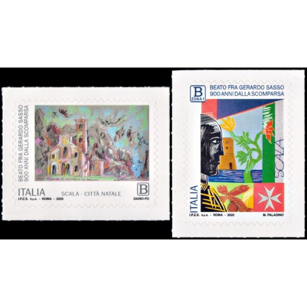 ITALY/STAMPS, 2020 - PAINTINGS - BEATO FRA GERERDO SASSO - YV 3973/74 - SELF ADHESIVE STAMPS