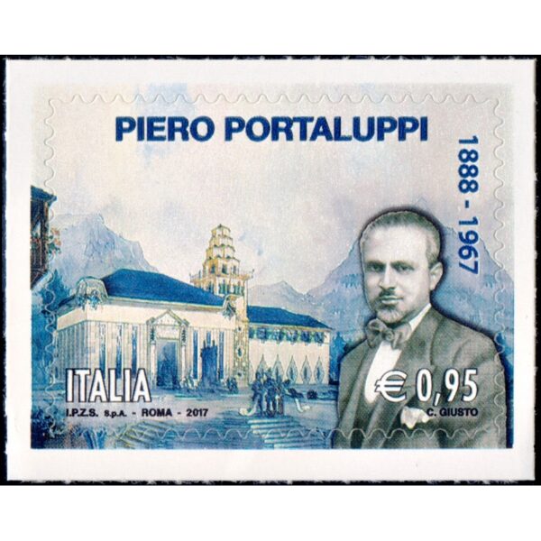 ITALIY/STAMPS, 2017 - ARCHITECTURE - PIERO PORTALUPPI - YV 3763 - SELF ADHESIVE STAMPS