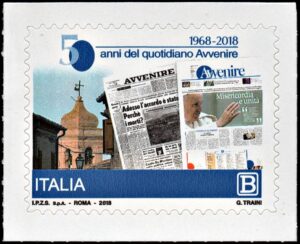 ITALIA/SELLOS, 2018 - DIARIOS - "AVVENIRE" - PAPA FRANCISCO - YV 3830 - 1 VALOR - AUTOADHESIVO