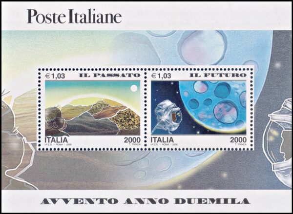 ITALIA/SELLOS, 2000 - ASTRONOMIA - NUEVO MILENIO - YV BF 22 - BLOQUE - NUEVO