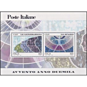 ITALIA/SELLOS, 2000 - EL ESPACIO - NUEVO MILENIO - YV BF 26 - BLOQUE - NUEVO