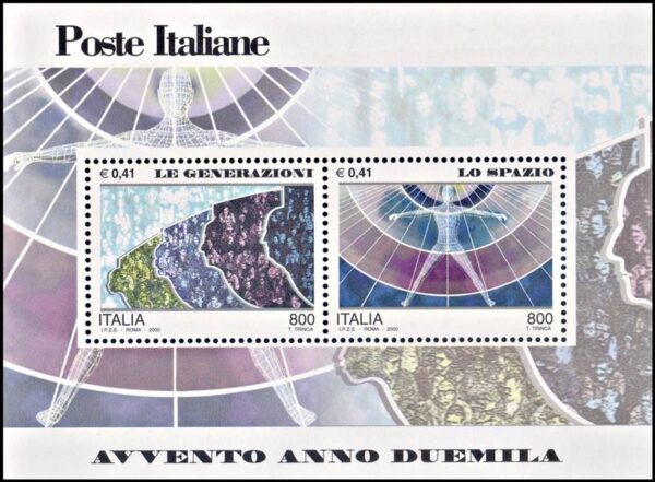 ITALIA/SELLOS, 2000 - EL ESPACIO - NUEVO MILENIO - YV BF 26 - BLOQUE - NUEVO