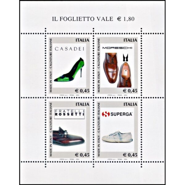 ITALY/STAMPS, 2004 - MADE IN ITALY - FASHION - FOOTWEAR  - YV 38 - MNH