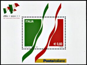 ITALIA/SELLOS, 2011 - BANDERAS - UNION ITALIANA - YV BF 55 - BLQOE - NUEVO