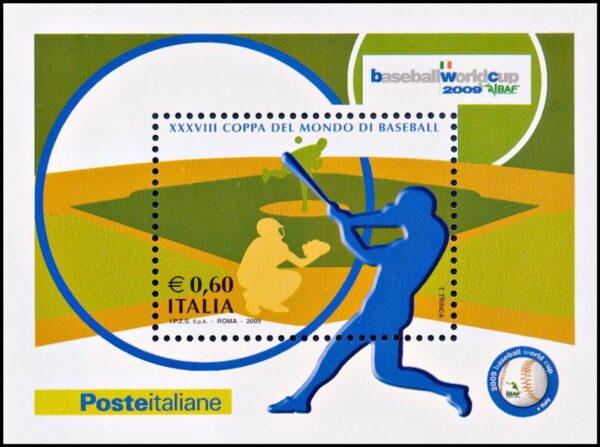 ITALIA/SELLOS, 2009 - DEPORTES - BASEBALL - YV BF 47 - BLOQUE - NUEVO