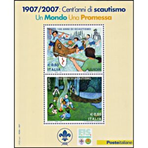 ITALIA/SELLOS, 2007 - SOUTS - CENTENARIO - YV 43 - BLOQUE - NUEVO