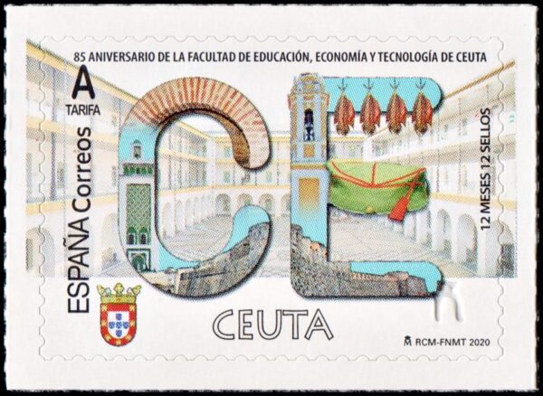 ESPAÑA/SELLOS, 2020 - TURISMO - CEUTA - YV 5124 - 1 VALOR - AUTOADHESIVO