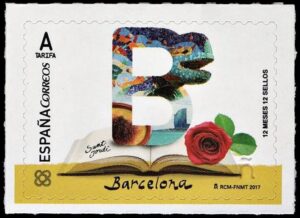 ESPAÑA/SELLOS, 2017 - TURISMO - BARCELONA - YV 4853 - 1 VALOR - AUTOADHESIVO