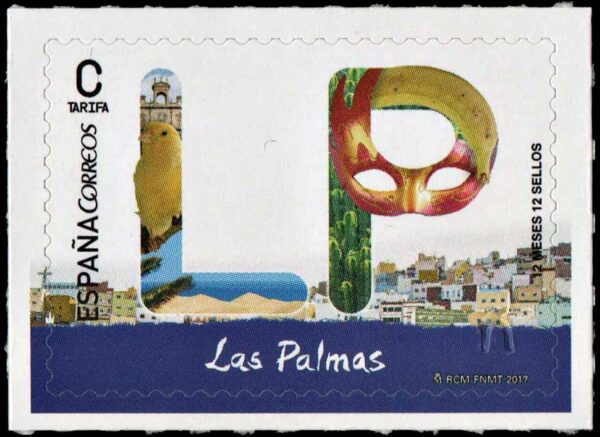 ESPAÑA/SELLOS, 2017 - TURISMO - LAS PALMAS - YV 4882 - 1 VALOR - AUTOADHESIVO