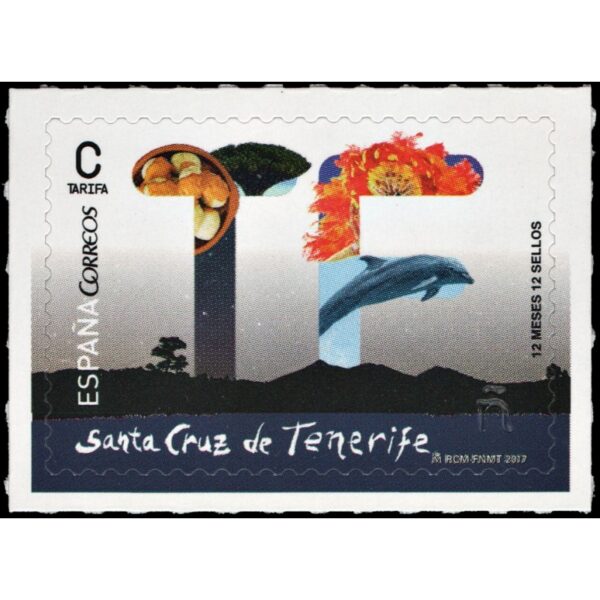 SPAIN/STAMPS, 2017 - TOURISM - SANTA CRUZ DE TENERIFE  - YV 4895 - SELF ADHESIVE STAMPS