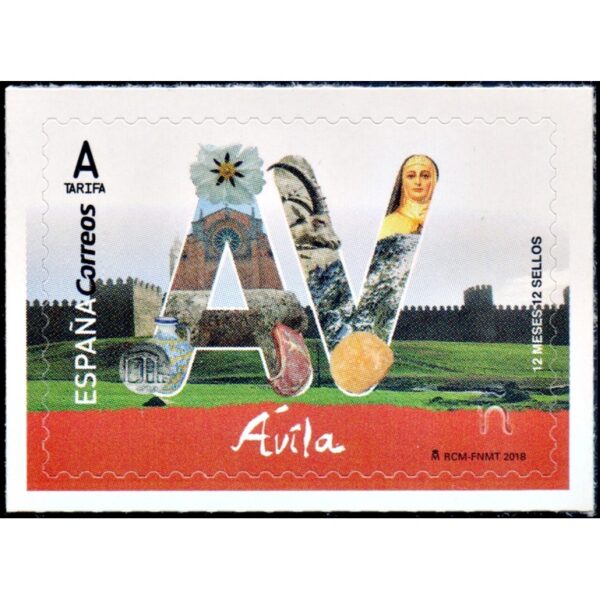 SPAIN/STAMPS, 2018 - TOURISM - AVILA  - YV 5011 - SELF ADHESIVE STAMPS