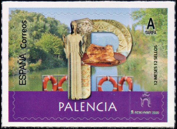 ESPAÑA/SELLOS, 2020 - TURISMO - PALENCIA - 1 VALOR - AUTOADHESIVO