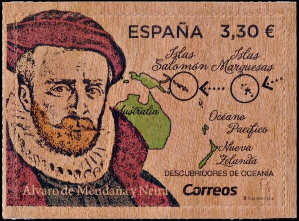 ESPAÑA/SELLOS, 2018 - NAVEGANTES Y EXPLORADORES - - MAPAS - YV 4980 - 1 VALOR - AUTOADHESIVO