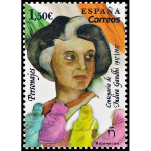 SPAIN/STAMPS, 2019 - PERSONALITIES - INDIRA GANDHI - YV 5096 - MNH