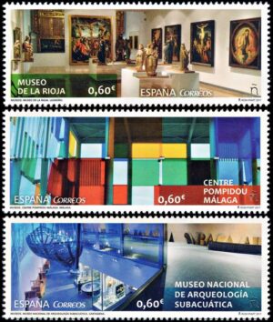 ESPAÑA/SELLOS, 2017 - MUSEOS - YV 4849/51 - 3 VALORES- NUEVO