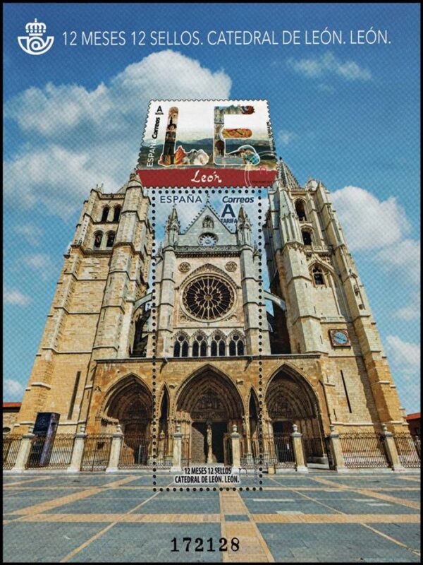 ESPAÑA/SELLOS, 2020 - CATEDRAL DE LEON - BLOQUE - YV F 4963 - NUEVO