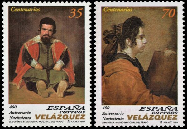 ESPAÑA/SELLOS, 1999 - PINTURAS - VELAZQUEZ - YV 3242/43 - 2 VALORES - NUEVO