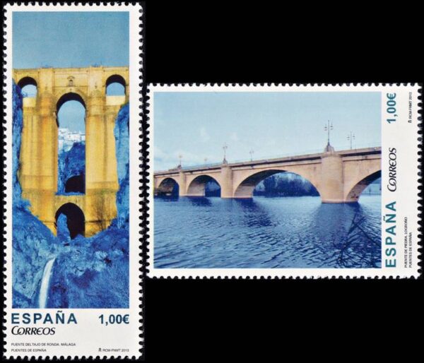 ESPAÑA/SELLOS, 2013 - PUENTES - YV 4501/02 - 2 VALORES - NUEVO