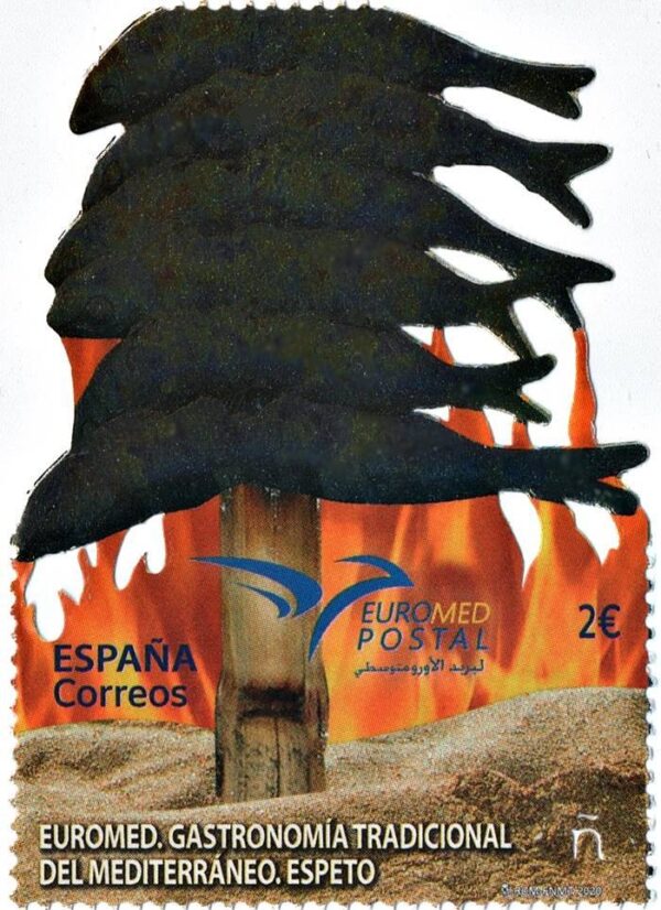 ESPAÑA/SELLOS, 2020 - GASTRONOMIA - EURO MED POSTAL - YV 5168 - 1 VALOR - NUEVO