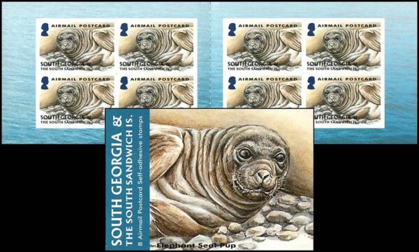 GEORGIAS DEL SUR/SELLOS, 2003 -  SELLOS ORDINARIOS - ELEFANTE MARINO  - YV C 393 - CARNET - AUTOADHESIVO