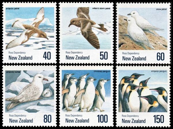 NUEVA ZELANDA/TIERRA DE ROSS/SELLOS, 1990 - AVES ANTARTICAS - PINGUINOS - YV 1088/93 - 6 VALORES - NUEVOS