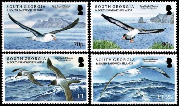 GEORGIAS DEL SUR/SELLOS, 2015 - AVES MARINAS - ALBATROS - 634/37 - 4 VALORES - NUEVO