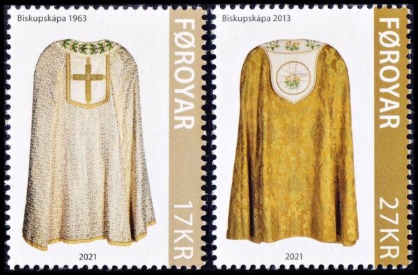 FAROE/STAMPS, 2021 - RELIGION - RELIGIOUS CLOTHING - YV 1022/23 - 2 VALUES - MNH