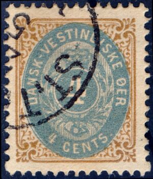 DANISH ANTILLES/STAMPS, 1873/79 - NUMBERS - YV 7 - 1 VALUE - USED