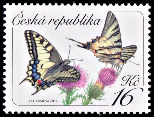 REPUBLICA CHECA/SELLOS, 2016 - SELLO ORDINARIO - MARIPOSAS - YV 800 - 1 VALOR - NUEVO