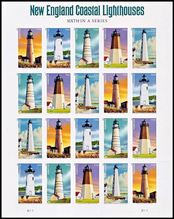 UNITED STATES/STAMPS, 2013 – HEADLIGHTS – YV 4616/20 – 5 VALUES – SHEET – SELF-ADHESIVE  STAMPS