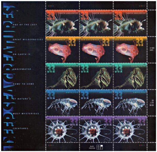 UNITED STATES/STAMPS, 2000 - FAUNA LIFE - YV 3130/34 - SHEET - MNH