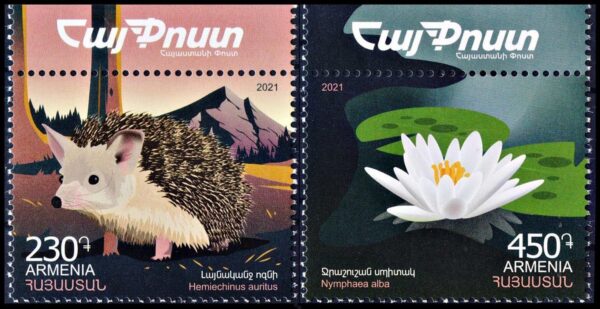 ARMENIA/SELLOS, 2021 - FLORA Y FAUNA - YV 1059/60 - 2 VALORES - NUEVO