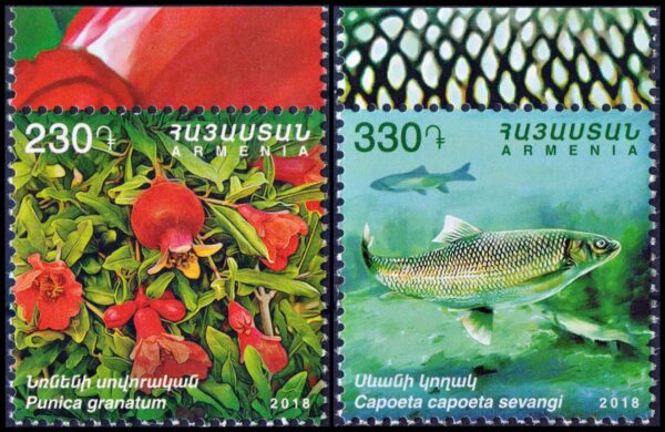 ARMENIA/SELLOS, 2018 - FLORA Y FAUNA - YV 932/33 - 2 VALORES - NUEVO