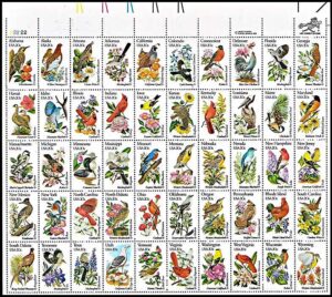 ESTADOS UNIDOS/SELLOS, 1982 - FLORA Y FAUNA - YV 1382/1431 - 50 VALORES - HOJITA - NUEVO