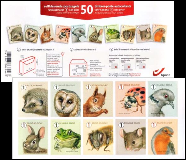 BELGIUM/STAMPS, 2021 - FAUNA - CARD - SELF-ADHESIVE