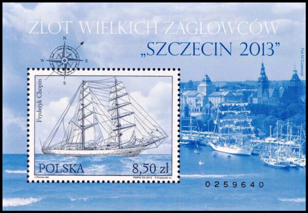 POLONIA/SELLOS, 2013 - BARCOS A VELA - YV BF 210 - BLOQUE - NUEVO