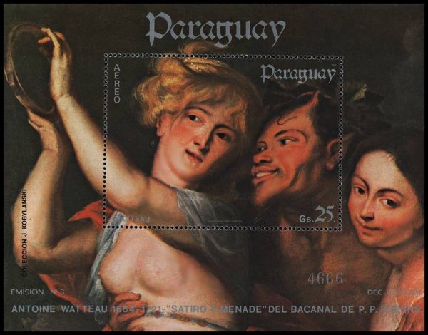 PARAGUAY/STAMPS, 1984 - PAINTINGS - PEDRO PABLO RUBENS - AIR MAIL - YV BF 347 - MICHEL BL 397 - SCOTT C 558 - SOUV SHEET - MNH