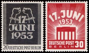 BERLIN/SELLOS, 1953 - HISTORIA - YV 96/97 - 2 VALUES - NUEVO - BISAGRA