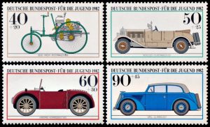 ALEMANIA/SELLOS, 1982 - AUTOMOVILES - BENZ - 955/58 - 4 VALORES - NUEVO