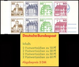 ALEMANIA/SELLOS, 1979 - CASTILLOS - ORDINARIOS - YV C 878b - CARNET - NUEVO