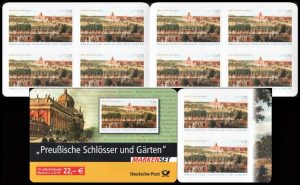 ALEMANIA/SELLOS, 2005 - JARDINES Y CASTILLO PRUSIANOS - YV C 2324 - CARNET - AUTOADHESIVOS