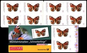 ALEMANIA/SELLOS, 2005 - MARIPOSAS - YV C 2329 - CARNET - AUTOADHESIVO