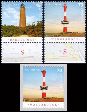 ALEMANIA/SELLOS, 2019 - FAROS - 3 VALORES - NUEVO