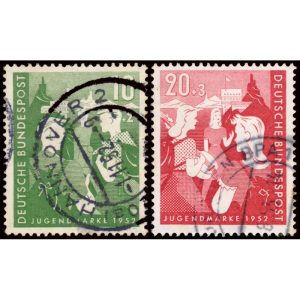 ALEMANIA/SELLOS,1952 - OBRAS PARA LA INFANCIA - YV 39/40 -