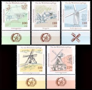 ALEMANIA/SELLOS, 1997 - MOLINOS - YV 1780/84 - 5 VALORES - NUEVO