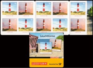 ALEMANIA/SELLOS, 2008 - FAROS - YV C 2504 - CARNET - AUTOADHESIVO