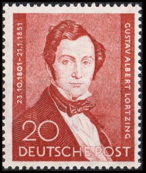 BERLIN/SELLOS, 1951 - MUSICA CLASICA - GUSTAV ALBERT LORTZING - YV 60 - 1 VALOR - NUEVO - BISAGRA