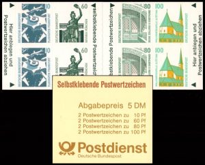 ALEMANIA/SELLOS, 1991 - SERIE ORDINARIA - CURIOSIDADES - YV C 1383 - CARNET AUTOADHSIVO - NUEVO
