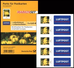 ALEMANIA/SELLOS, 2009 - FLORES - SELLOS ORDINARIOS - YV C 2532 - CARNET - AUTOADHESIVO