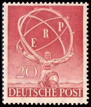 BERLIN/SELLOS, 1950 - PLAN DE RECONSTRUCCION DE EUROPA - YV 57 + 1 VALOR - NUEVO - BISAGRA